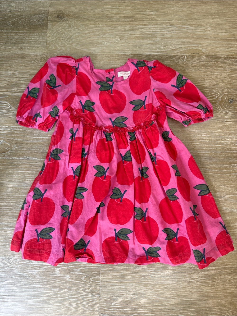 Pink Chicken Apple Dress Size 3Y